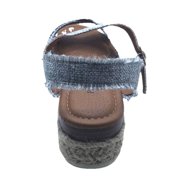 Pierre Dumas Magic-16 Womens Gray Platform Espadrille Wedge Sandal - Picture 4 of 7